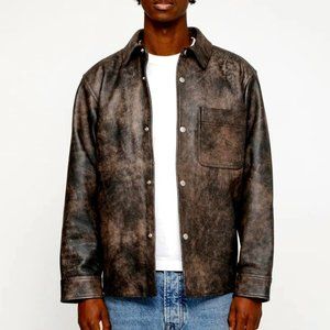 STUSSY ステューシー 革ジャンBoxy Leather Overshirt STUSSY ステューシー 革ジャンBoxy Leather Overshirt - メルカリ